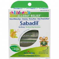 Boiron, Children's Sabadil, Allergy Relief, 2 Tubes, Approx. 80 Pellets Per Tube