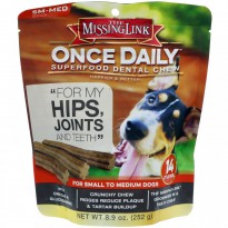 The Missing Link, Once Daily, Superfood Dental Chew, For Small To Medium Dogs, 14 Chews, 8.9 oz (252 g)