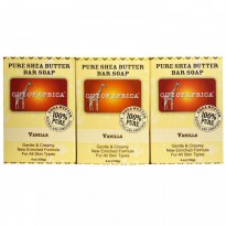 Out of Africa, Pure Shea Butter Bar Soap, Vanilla, 3 Pack, 4 oz (120 g)  Each