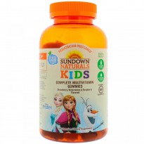 Sundown Naturals Kids, Complete Multivitamin Gummies, Disney Frozen, Strawberry, Watermelon & Raspberry Flavored, 180 Gummies