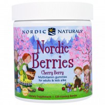 Nordic Naturals, Nordic Berries, Cherry Berry, 120 Gummy Berries